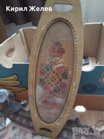 Стар дървен поднос 53669, снимка 7 - Антикварни и старинни предмети - 53390716