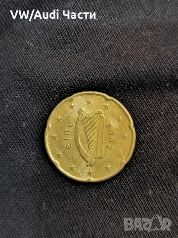 Монета 20 евро цента Ирландия 2002г. минт 20 Euro Cent Ireland 
