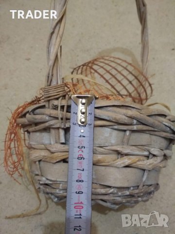 декоративна плетена кошничка кош кашпа, снимка 5 - Други - 28663925