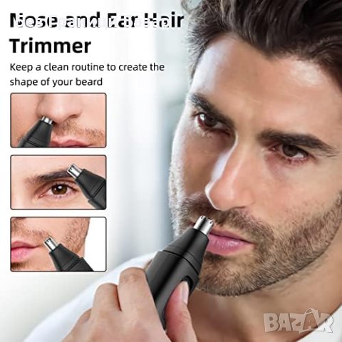 Нов елегантен Мощен Тример за Нос Уши - Лек, Тих, Лесно Почистване , снимка 3 - Тримери - 43268692