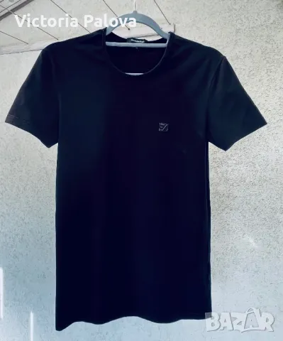 ERMENEGILDO ZEGNA  черна тениска лукс, снимка 4 - Тениски - 47363085
