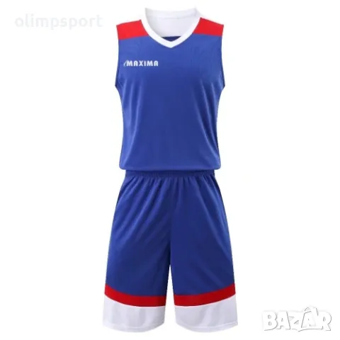 Баскетболен екип MAXI, комплект потник и шорти с джобове. Подходящ за тренировки и официални мачове.