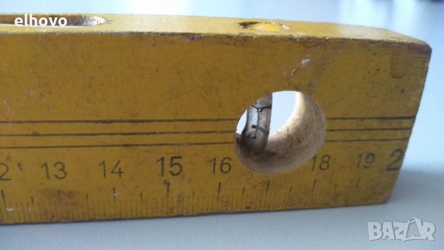 Стар дървен нивелир 20см, снимка 2 - Антикварни и старинни предмети - 40783531