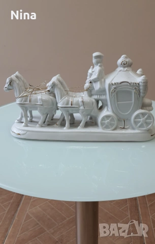 Порцеланова колесница, снимка 3 - Декорация за дома - 53494751