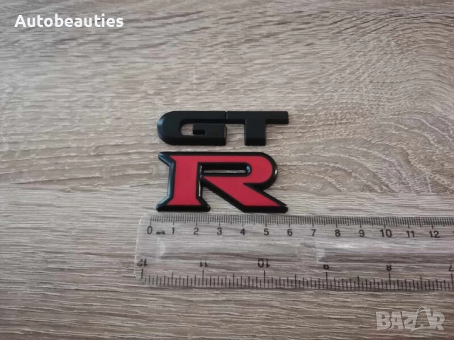 Емблема Nissan GT-R черно с червено, снимка 3 - Аксесоари и консумативи - 52605227