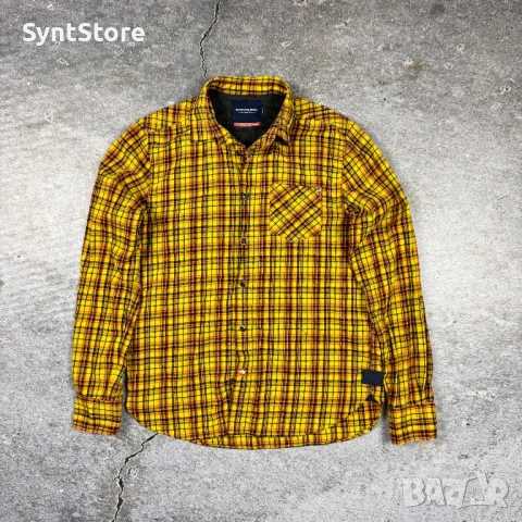 Мъжка риза Scotch & Soda Amsterdam Blauw – Жълто каре (Размер M)