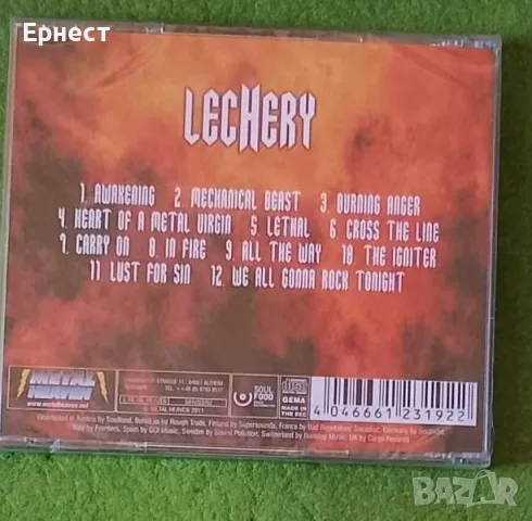 хеви метъл-пауър метъл Lechery – In Fire CD , снимка 2 - CD дискове - 48137248