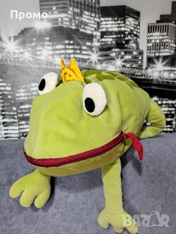 Плюшена жаба с цип на устата, снимка 4 - Плюшени играчки - 43699657