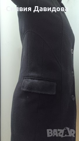 дамско палто зимно елегантно черно, снимка 7 - Палта, манта - 43949354