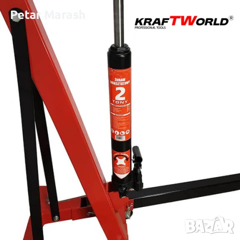 KraftWorld Хидравличен Кран за Двигатели “Жираф” – До 2 Тона, 4 Позиции, снимка 3 - Други инструменти - 50497892