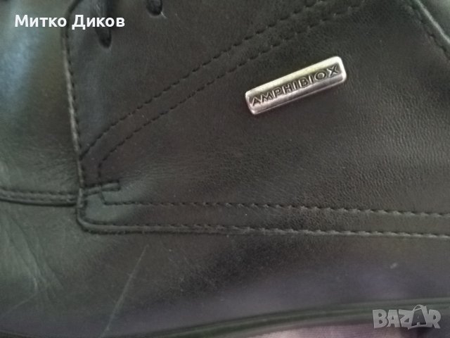 Мъжки официални обувки като нови меки телешки бокс Geox Respira amphibiox №43 стелка 28см, снимка 4 - Официални обувки - 36988461
