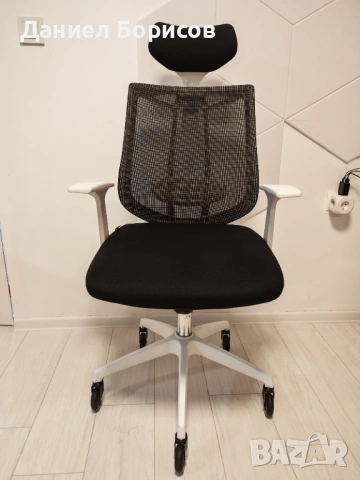 ергономичен офис стол Antares Eclipse - Бял/Черен (Меш)