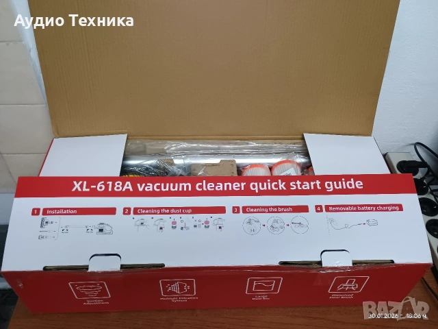 Moosoo XL-618A Безжична 4-в-1 прахосмукачка. Лека и много мощна. , снимка 7 - Прахосмукачки - 53287593