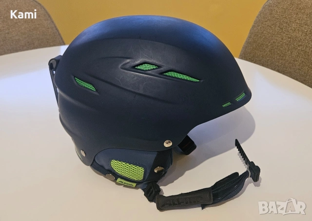 Тъмно синя каска Alpina, снимка 8 - Зимни спортове - 53224033