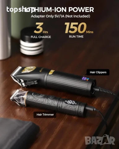 НОВ ПРОФЕСИОНАЛЕН безжичен комплект за подстригване GLAKER. Предназначен за мъже..., снимка 2 - Машинки за подстригване - 50493134