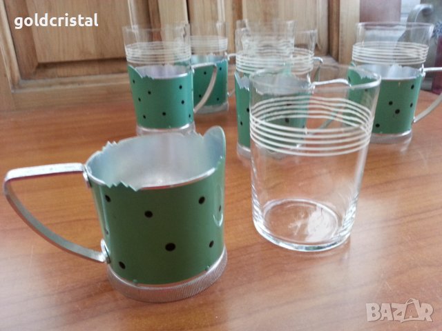 Руски стакани подстакани и чаши за чай , снимка 4 - Антикварни и старинни предмети - 40061654