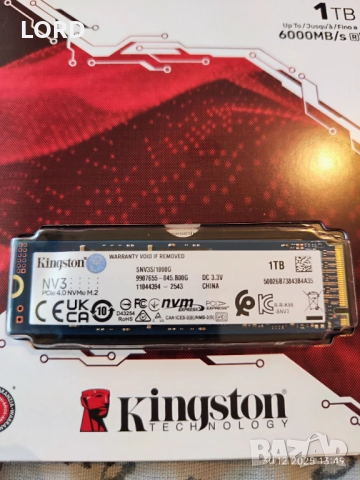 SSD 1TB Kingston NV3 NVME 6000/4000MB