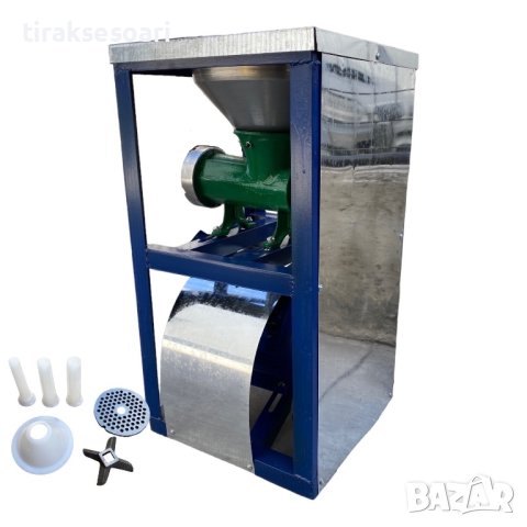 Месомелачка чугунена Румънска №32 с електромотор и метална фуния + плот, снимка 2 - Други инструменти - 42968359