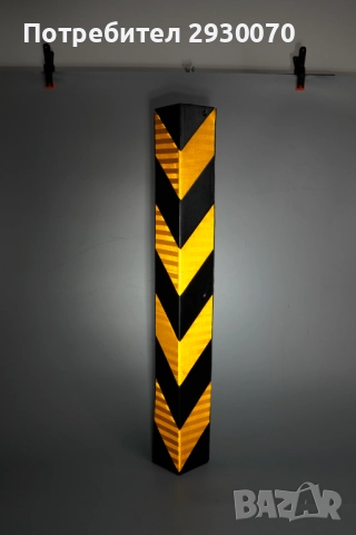 Светлоотразителен ъглов протектор, гума, 80 см, ASED