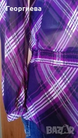 Ефирна лилава туника Esprit👗🍀S, M👗🍀 арт.115, снимка 8 - Туники - 27556522