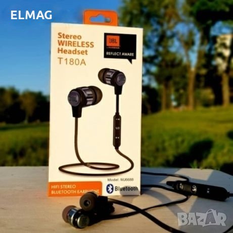 СПОРТНИ СЛУШАЛКИ Stereo Wireless Headset -Т180А, снимка 9 - Bluetooth слушалки - 28097619