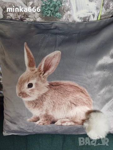 Декоративна прюшена възглавничка, снимка 2 - Декорация за дома - 53094943