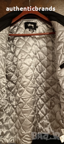 Stussy Waxed Bomber Flight Jacket Black, снимка 6 - Якета - 52691717