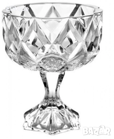 Два броя стъклени купички с високо столче, снимка 2 - Други - 52903452