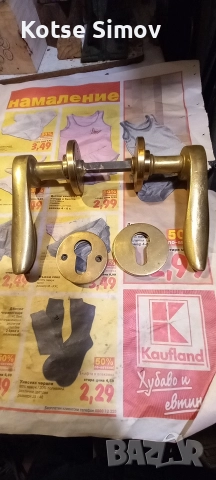 Масивна месингова дръжка, снимка 3 - Интериорни врати - 52695023