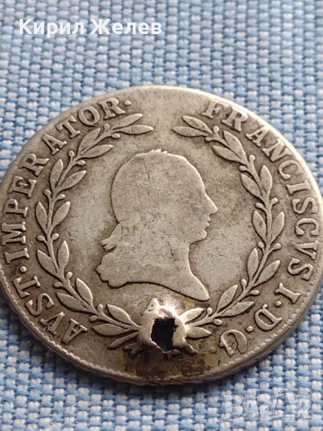 Сребърна монета 20 кройцера 1808г. Франц втори Виена Австрия 14907, снимка 5 - Нумизматика и бонистика - 42970847