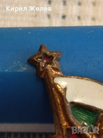 Стара емайлирана значка от соца ЗА ТРУДОВА ДЕЙНОСТ ЦК на ДСНМ колекционерска рядкост 47756, снимка 4 - Колекции - 47861665