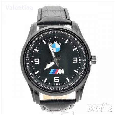 Мъжки Часовник BMW С Черна Кожена Каишка, снимка 1 - Мъжки - 37818649