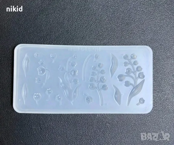 Мини  Момина сълза цвете силиконов молд форма фондан смола шоколад, снимка 3 - Форми - 49120693