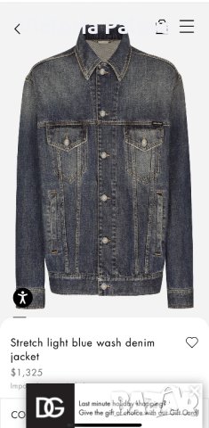Марково дънково яке DOLCE & GABBANA оригинал, снимка 17 - Якета - 43491352