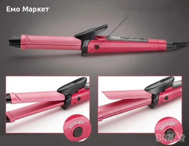 Многофункционална 2 в 1 маша и преса за коса TV821, снимка 5 - Преси за коса - 49148379