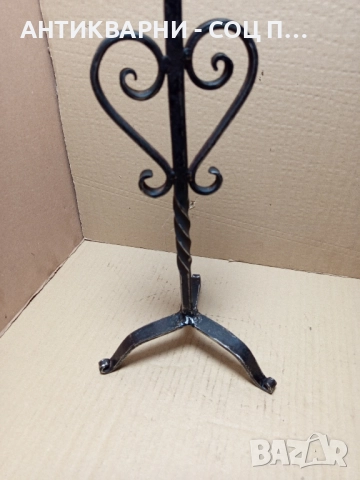 Стар Ръчно Изработен Метален Свещник. Номер 447., снимка 4 - Антикварни и старинни предмети - 51644010