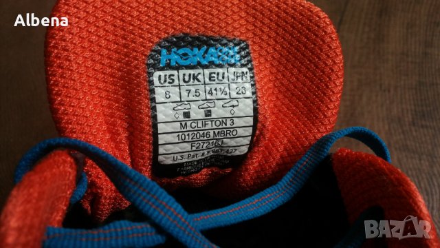 HOKA One One CLIFTON 3 Runnung Shoes размер EUR 41 1/3 / UK 7,5 маратонки 17-14-S, снимка 17 - Маратонки - 43255822