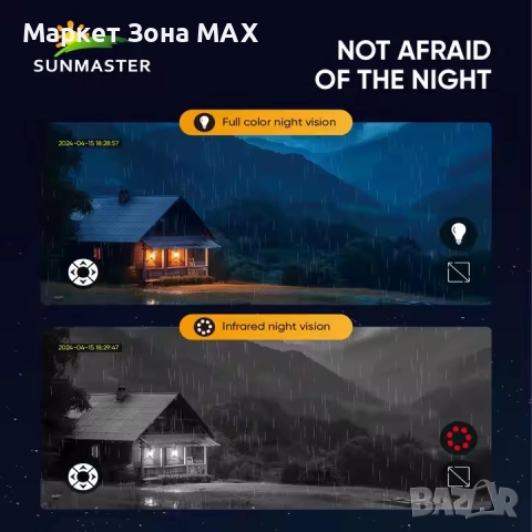 2 в 1 улична соларна лампа с 4G камера 5MP 1800W V380PRO, снимка 2 - IP камери - 52915839