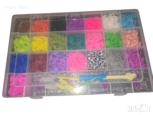 комплект за плетене на гривни от ластици 