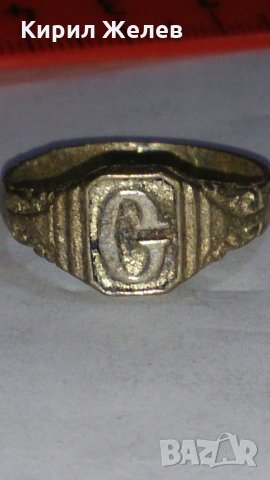 Старинен пръстен сачан над стогодишен с БУКВА С - 73811, снимка 3 - Антикварни и старинни предмети - 29013615