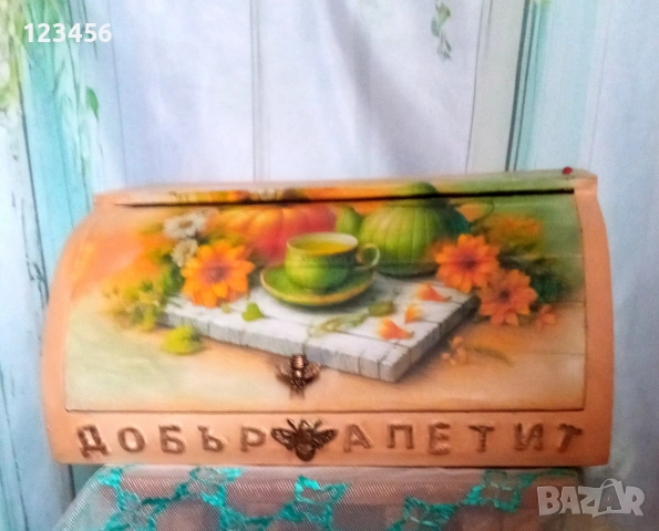 Реновирана кутия за хляб , снимка 4 - Декорация за дома - 53213033