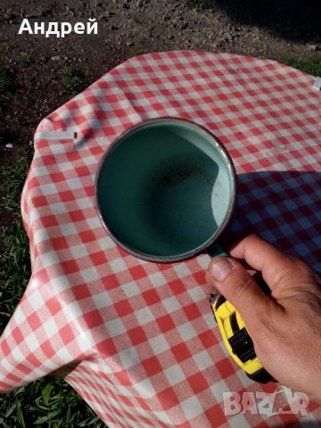 Старо емайлирано канче,чаша #7, снимка 5 - Антикварни и старинни предмети - 29058032