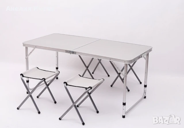 Комплект Сгъваема Маса и Столове , снимка 3 - Къмпинг мебели - 50479161