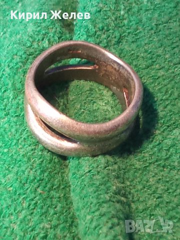 СТАР СРЕБЪРЕН АЖУРЕН ВИНТИДЖ АРТ ПРЪСТЕН ОКСИДИРАНО СРЕБРО 925 ПРОБА 40013