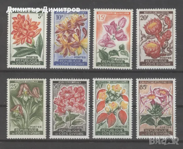 Кот д'Ивоар - "Флора" пълна серия без печат, снимка 1