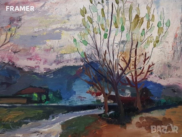 Масло от Ани Трингова -дъщеря на Константин Трингов - Пейзаж, снимка 3 - Картини - 34701728