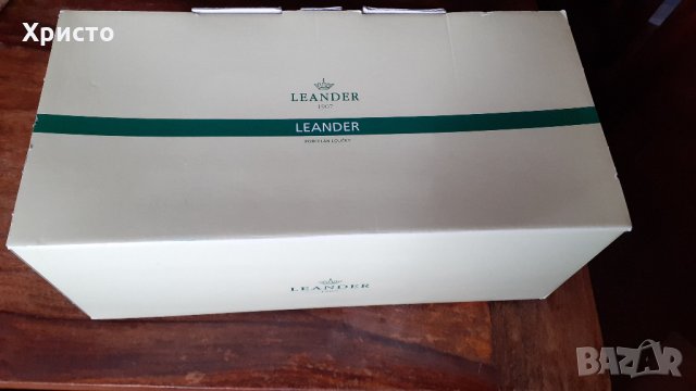 сервиз за кафе Чешки порцелан антикварен от завода LEANDER от 1907 година, фин бежов порцелан, снимка 11 - Сервизи - 34718433