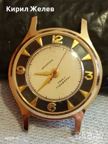Стар механичен часовник мъжки INGERSOLL SHOCKPROOF за КОЛЕКЦИОНЕРИ 51564