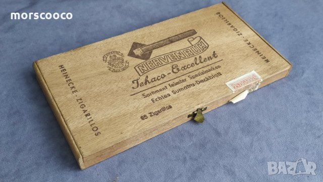 Две стари дървени кутии за пури, снимка 7 - Табакери - 27073435