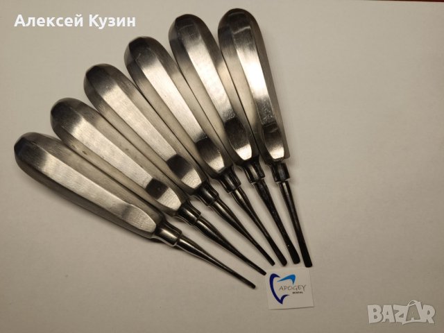 Хирургически елеватори за отстраняване на зъби (набор на хирурга-стоматолога) 6 шт. ApogeyDental